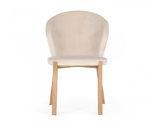 Load image into Gallery viewer, Upholstered Velvet Wing Back Dining Side Chairs (Set of 2) - Beige
