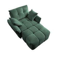 Load image into Gallery viewer, Ergonomic Single Seater Sofa With Ottoman, High Resilience Support Cushions
