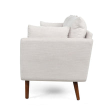 Load image into Gallery viewer, Diaphanous - Upholstered 3 Seater Sofa With 2 Accent Pillows And Wood Legs
