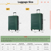 Load image into Gallery viewer, 2 Piece Luggage Set With Bags Expanable Spinner Wheels ABS Lightweight Suitcase With Tsa Lock 20" / 24"
