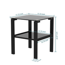 Load image into Gallery viewer, Glass Two Layer Tea Table, Small Round Table, Bedroom Corner Table, Living Room Side Table
