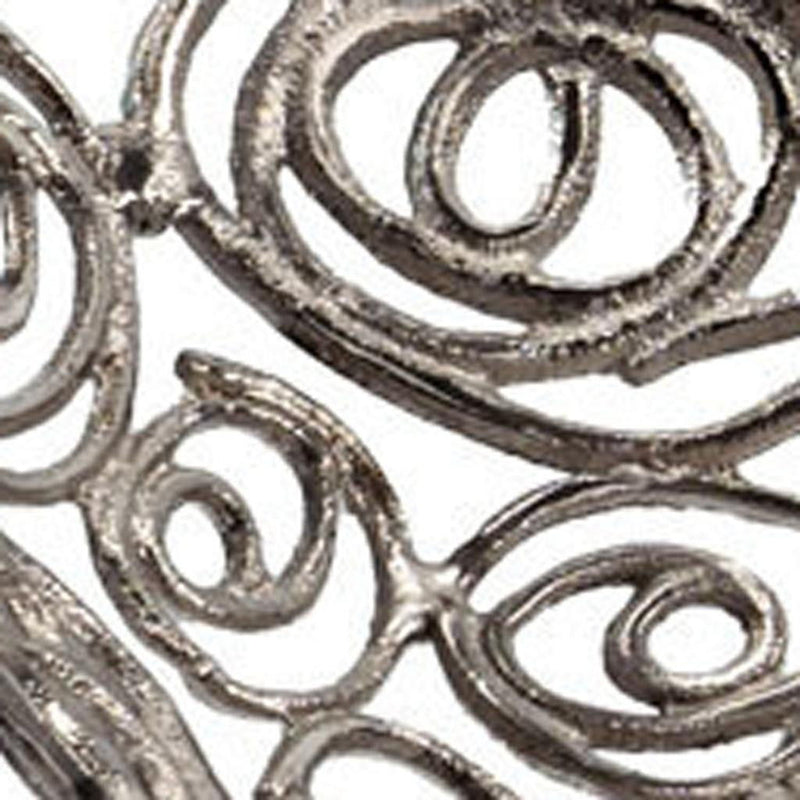 Abstract Circles Oval Decorative Bowl (628126) - Silver