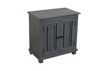 Load image into Gallery viewer, 28" Distressed Solid Wood Nightstand With Storage - Gray
