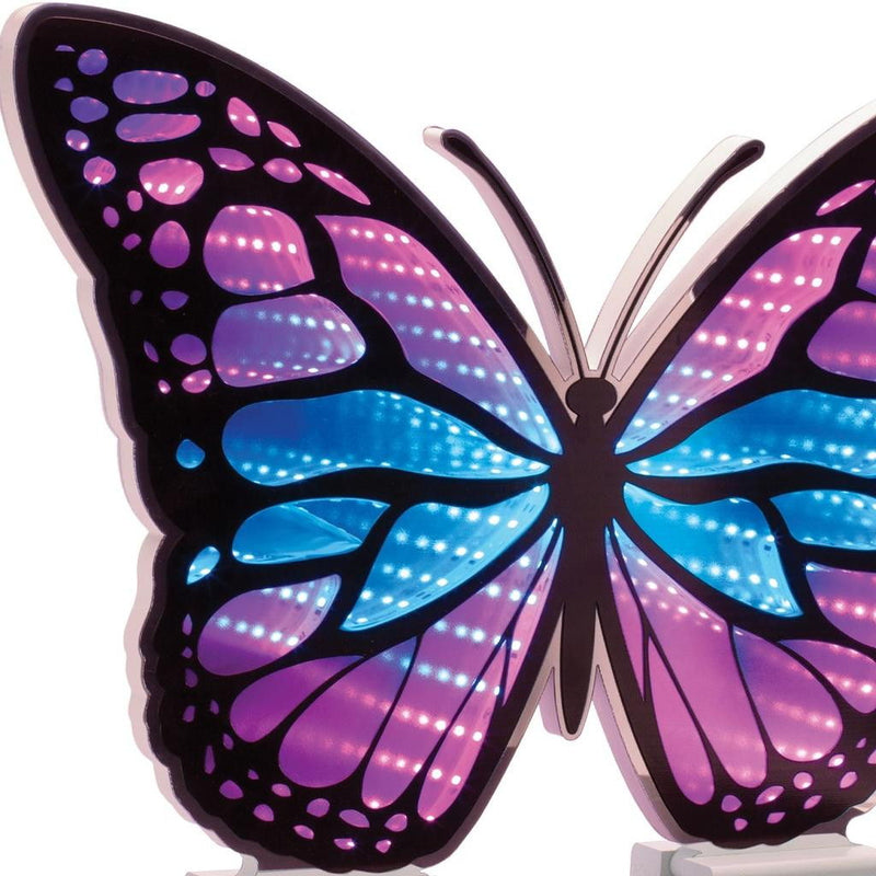 Plastic Tabletop Sculpture With LED - Blue / Purple