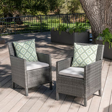 Load image into Gallery viewer, Outdoor Rattan Dining Chair With Straight Legs And Sloped Arms
