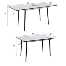 Load image into Gallery viewer, Modern Extendable Dining Table And Chair Set For 2 - 6 People
