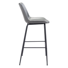 Load image into Gallery viewer, Steel Low Back Bar Height Bar Chair - Gray / Black
