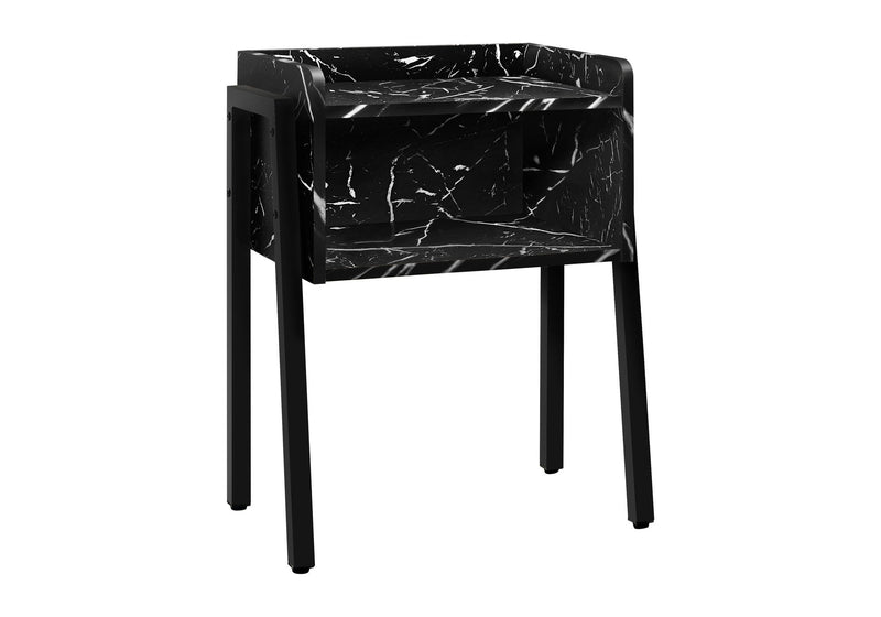 23" End Table With Shelf - Black