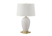 Load image into Gallery viewer, Ceramic Urn Table Lamp With Cream Empire Shade - Gold And White
