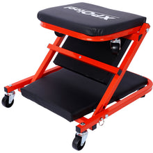 Load image into Gallery viewer, Mechanic Creeper, Z Creeper Seat 2 In 1 Low Profile With 6 Wheels Steel Vinyl - Red
