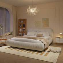 Load image into Gallery viewer, Luxury Upholstered Platform Bed With Oversized Padded Backrest And Solid Wood Frame
