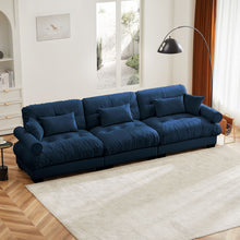Load image into Gallery viewer, Modern Oversize Sofa With Cloud Like Comfort, Featuring Waist And Throw Pillows
