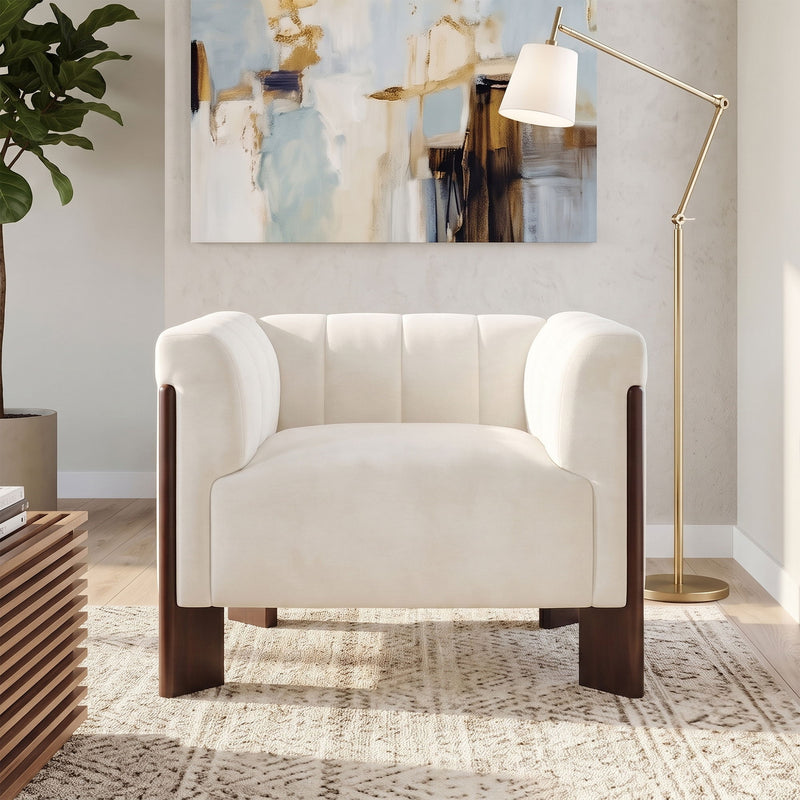 Accent Chair With Tight Back For Living Room