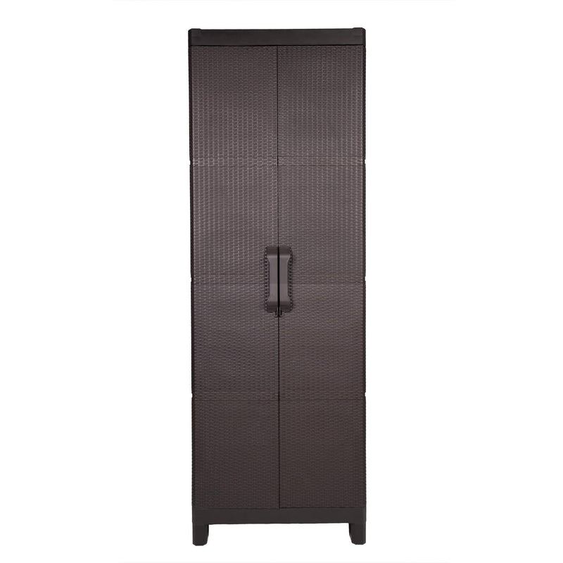 Plastic Square Accent Cabinet With Two Doors (738474) - Espresso