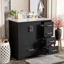 Load image into Gallery viewer, Traditional Bathroom Vanity With Soft Close Doors And Drawers
