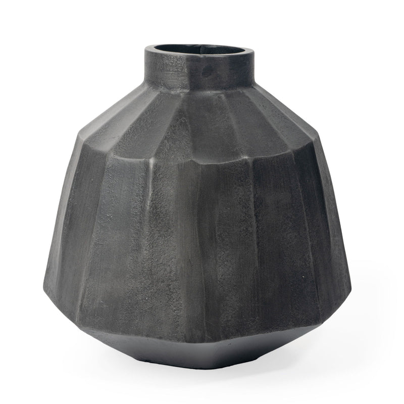Geometric Round Table Vase - Gray