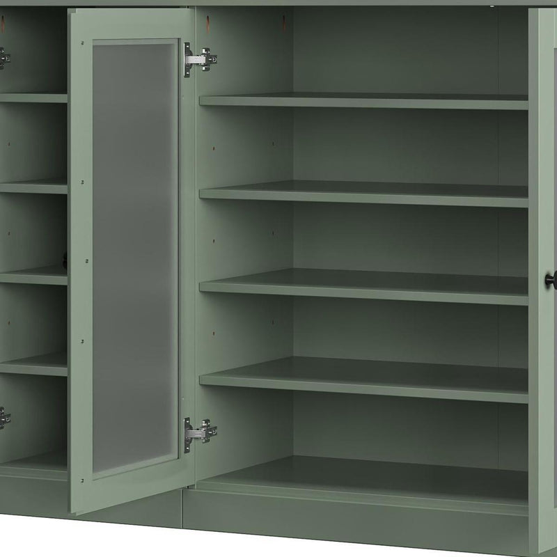 Solid Woodshoe Storage Cabinet (756037) - Sage