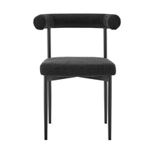 Load image into Gallery viewer, Upholstered Polyester Open Back Dining Side Chairs (Set of 2) - Black
