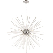 Load image into Gallery viewer, 38" Eight Light Dimmable Chandelier With Shades - Silver
