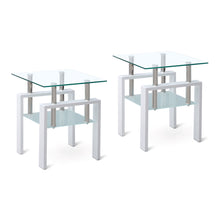 Load image into Gallery viewer, Tempered Glass Table With Storage
