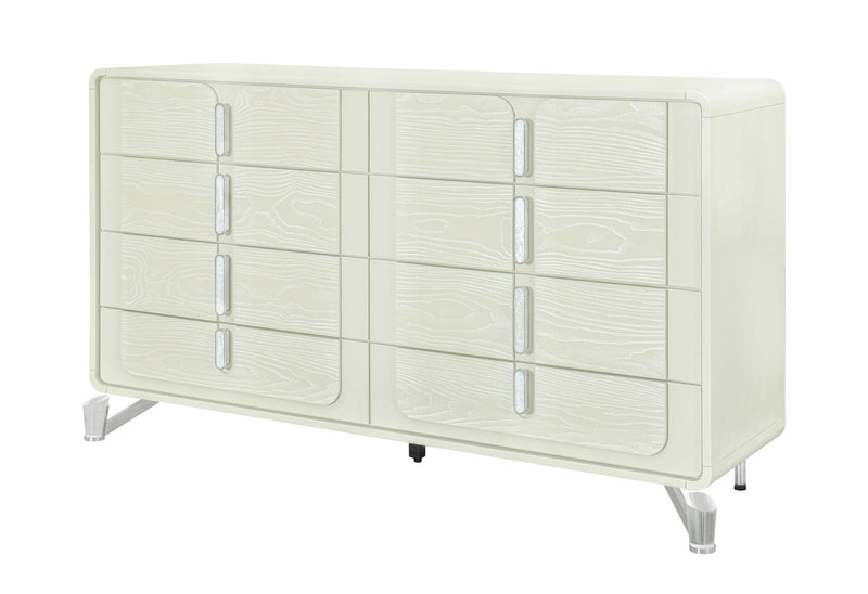 Wood Six Drawer Double Dresser (766569) - Beige