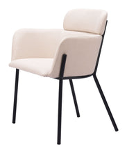Load image into Gallery viewer, Dining Arm Chairs Upholstered Fabric (Set of 2) - Beige / Black
