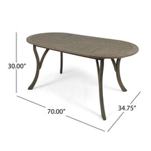 Load image into Gallery viewer, Outdoor Table With Smooth Lines, Slat Top

