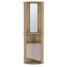 Load image into Gallery viewer, Wood Corner Bar Cabinet - Natural
