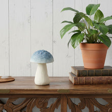 Load image into Gallery viewer, Mushroom Tabletop Sculpture - Blue / Off White

