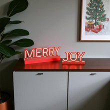 Load image into Gallery viewer, Christmas Tabletop Sign With LED (Set of 2) - Red / White
