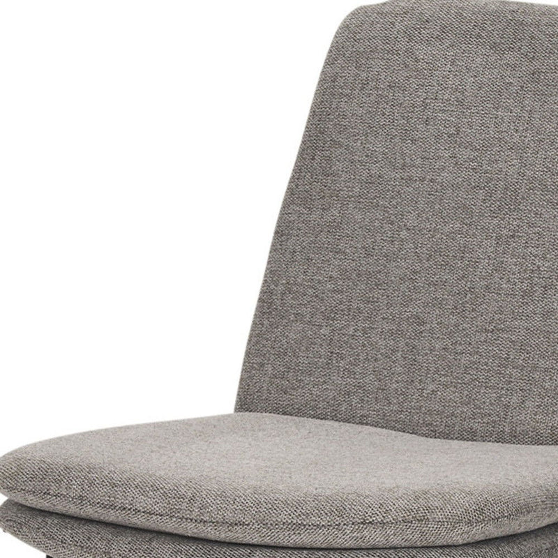 Upholstered Fabric Metal Dining Side Chair - Gray