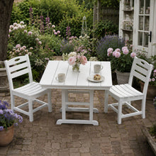 Load image into Gallery viewer, Outdoor Patio Dining Set, Square Table With Umbrella Hole And Armless Chairs
