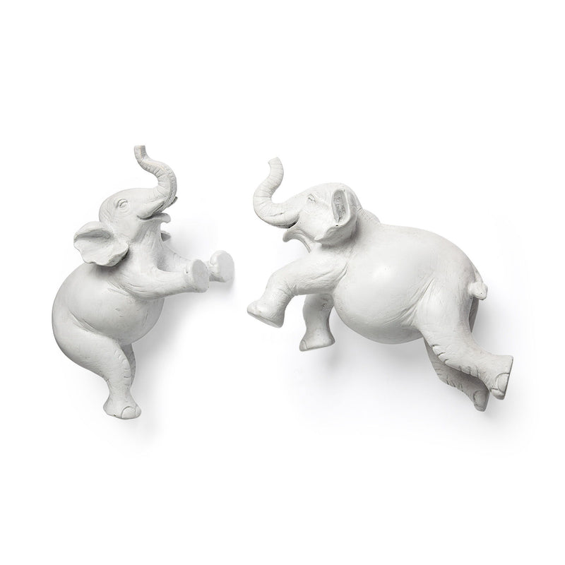 Elephant Decorative Wall Sculpture - White