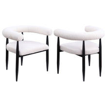 Load image into Gallery viewer, Notting - Upholstered Dining Arm Chair (Set of 2) In And Open C Shaped Backrest - Cream
