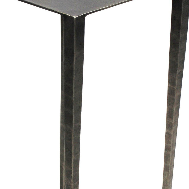 Iron Square End Table - Nickel
