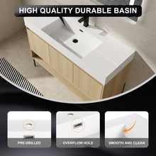 Load image into Gallery viewer, Modern Bathroom Vanity Combo With Single Resin Sink And Storage Cabinet
