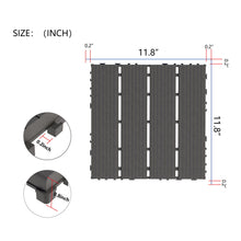 Load image into Gallery viewer, Interlocking Plastic Deck Tiles, Waterproof Outdoor / Indoor Patio Flooring
