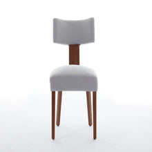 Load image into Gallery viewer, Tufted Solid Wood Partially Open Back Dining Side Chairs (Set of 2) - Gray / Brown
