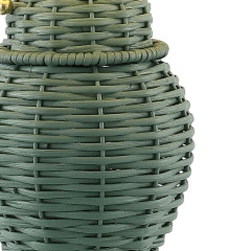 Urn Bedside Lamps With Empire Shades (Set of 2) - Green