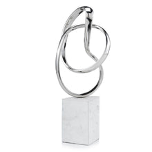 Load image into Gallery viewer, Marble Sculpture - Silver / White
