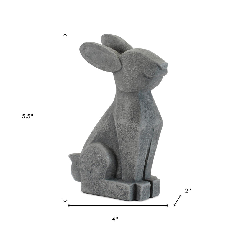 Poly Rabbit Figurine (Set of 2) - Gray