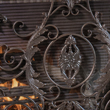 Load image into Gallery viewer, Mariella - Traditional Floral Iron Fireplace Screen With Ornate Design
