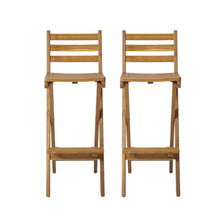 Load image into Gallery viewer, Outdoor Acacia Wood Folding Patio Barstool
