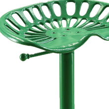 Load image into Gallery viewer, Backless Adjustable Height Bar Chair With Footrest 23" - Green
