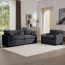 Load image into Gallery viewer, Elegant Oversized Sectional Sofa Set With Deep Seats And Flexible Layout
