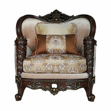 Load image into Gallery viewer, Fabric Floral Club Chair - Beige And Brown
