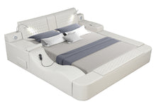 Load image into Gallery viewer, Zoya Smart Multifunctional Queen Size Bed Made with Wood in Beige
