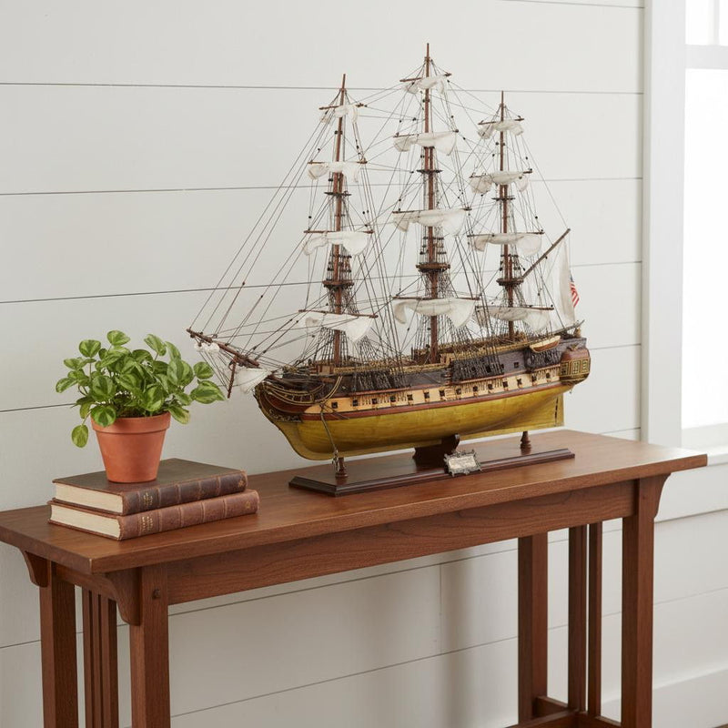 Hand Painted Model Boat (624640) - Light Brown / Beige