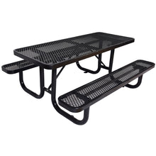 Load image into Gallery viewer, Rectangular Outdoor Steel Picnic Table With Umbrella Pole
