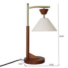 Load image into Gallery viewer, Nightstand Desk Lamp With Cone Shade For Eye Protection - Brown
